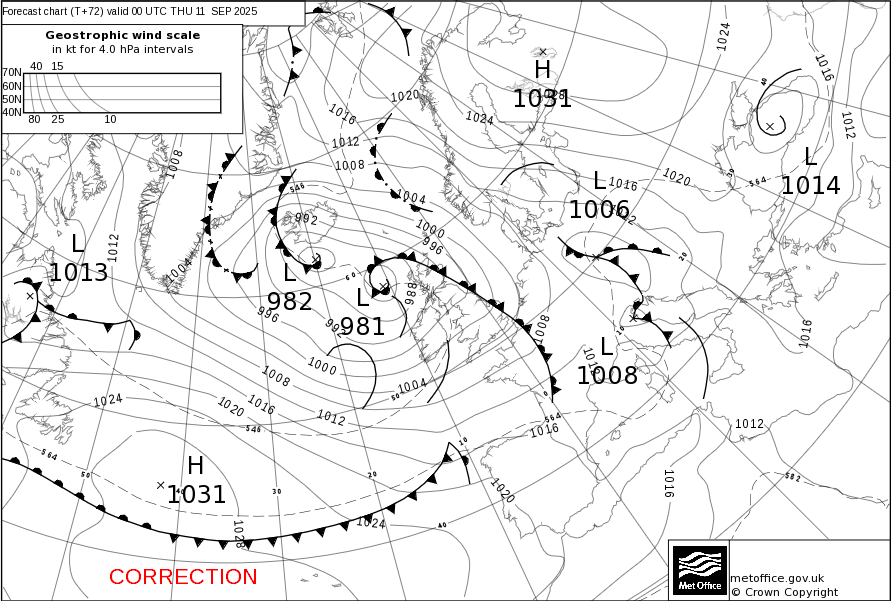 Surface pressure - Forecast chart