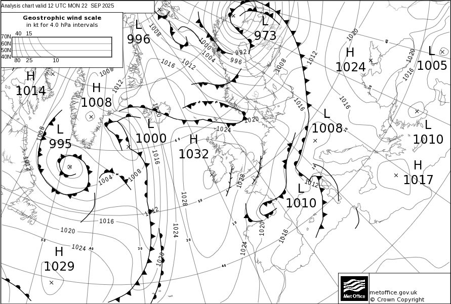 Surface pressure - Analysis chart