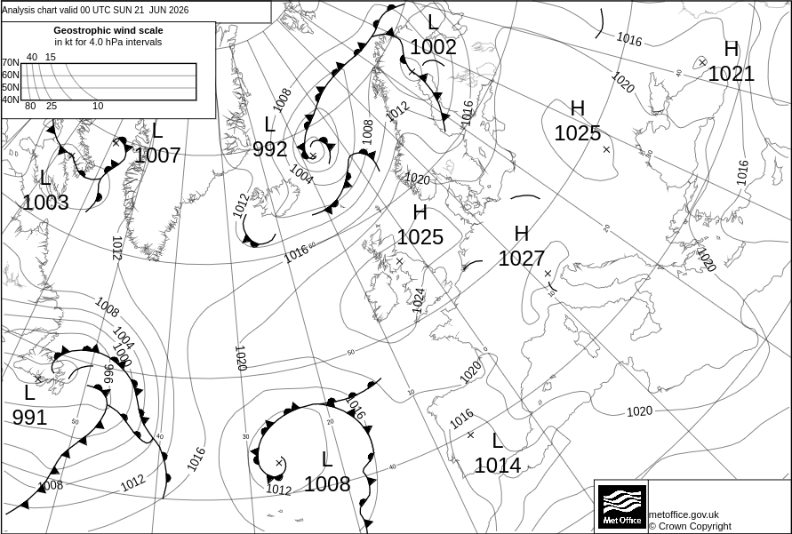 Surface Pressure Chart