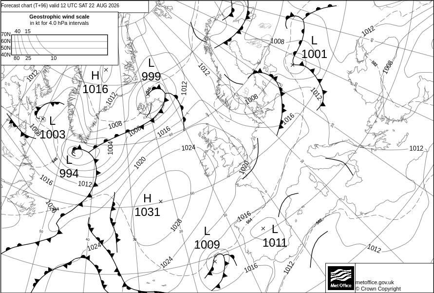 Surface Pressure Chart