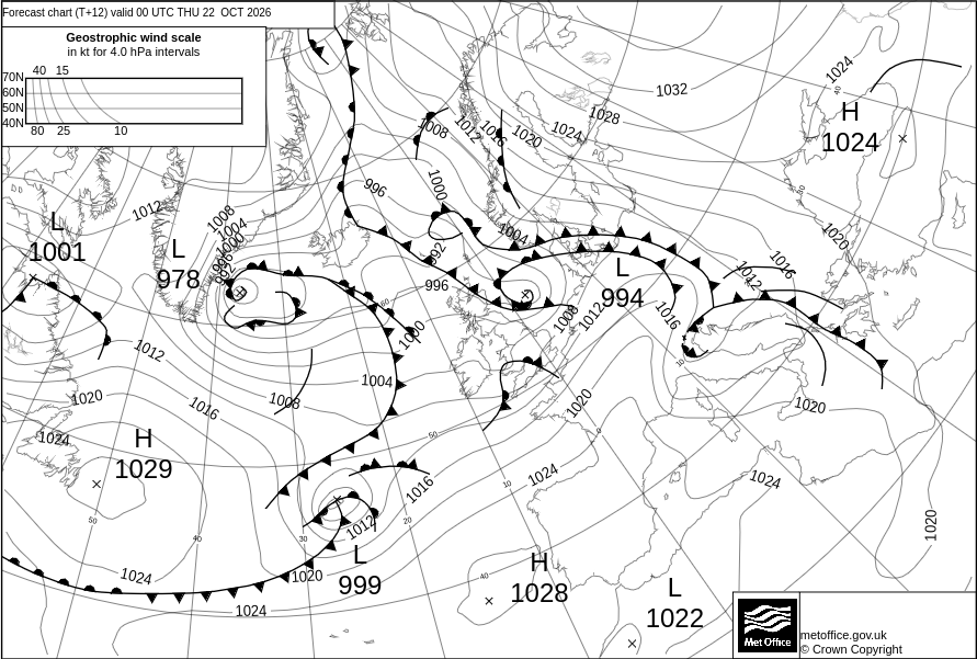 Surface Pressure Chart