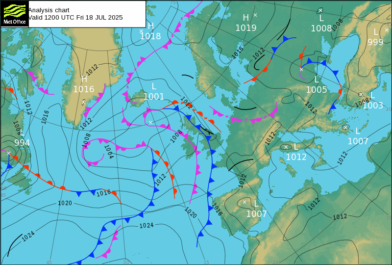Surface pressure - Analysis chart
