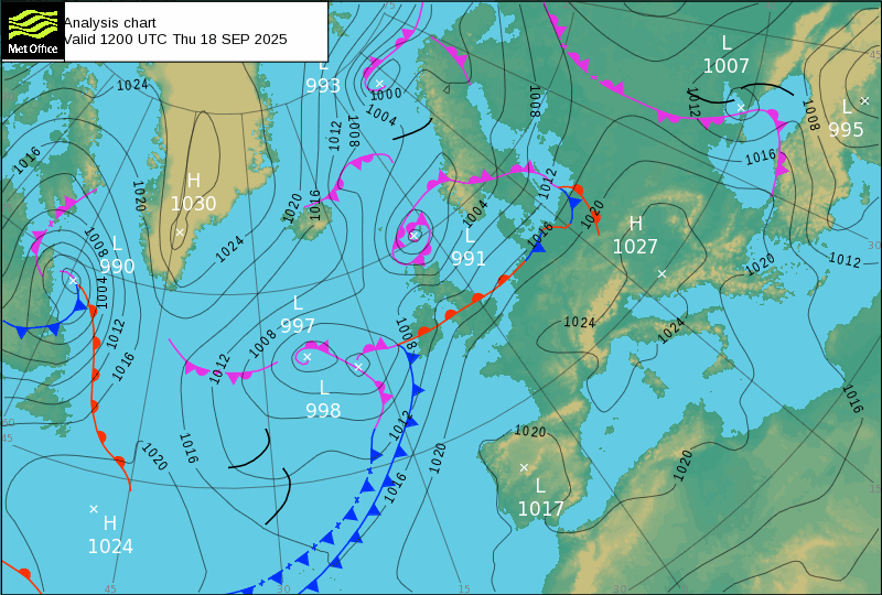 Surface pressure - Analysis chart