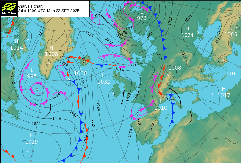 Surface pressure - Analysis chart