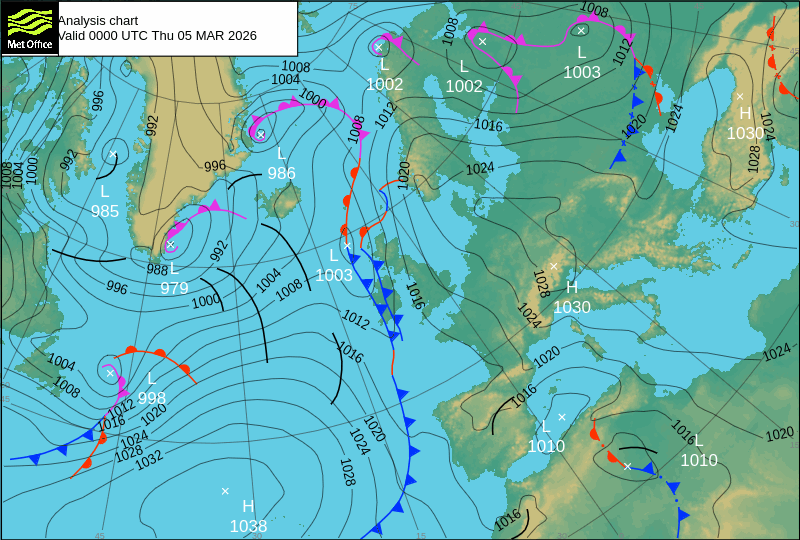 Surface pressure - Analysis chart