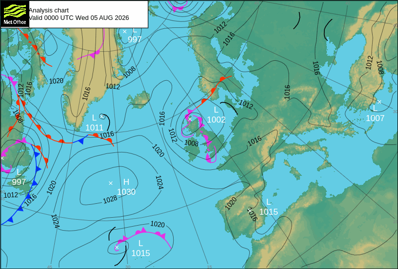 Met Office Isobar Map