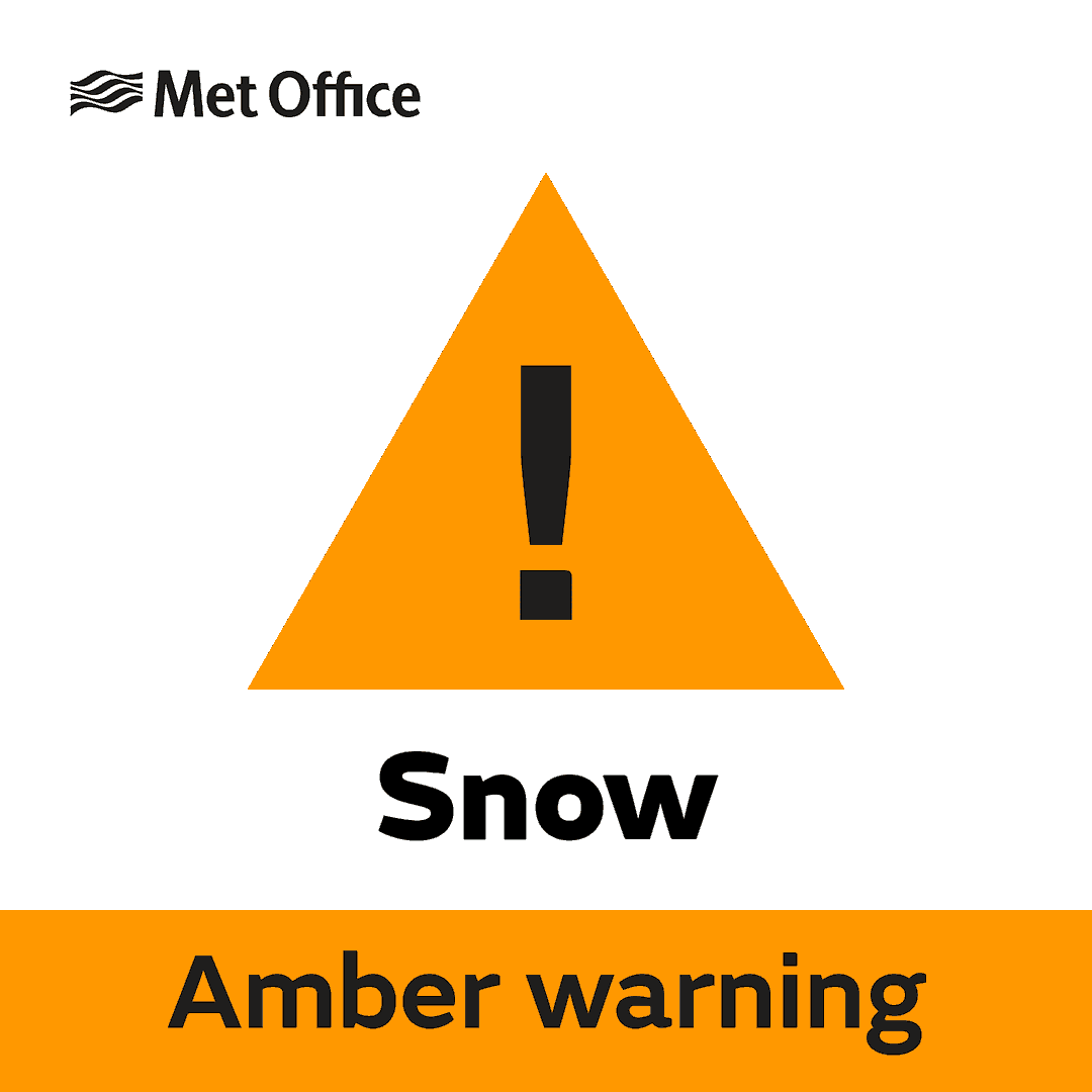 Amber warning of snow affecting Orkney & Shetland